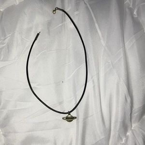 Saturn charm choker